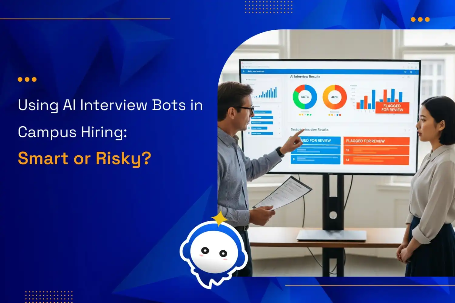 AI interview bot conducting virtual campus recruitment, assessing fresh graduates efficiently and objectively